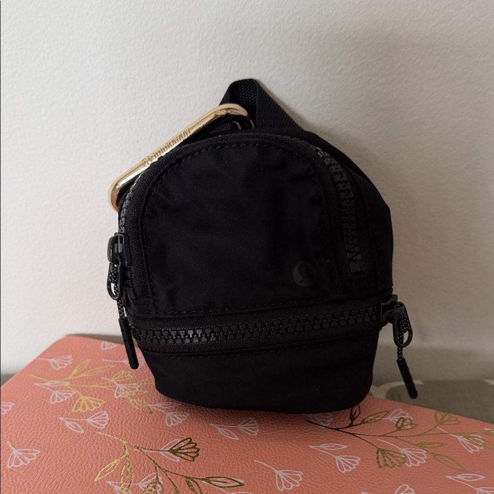 Lululemon Black Mini Backpack with Carabiner - image 1